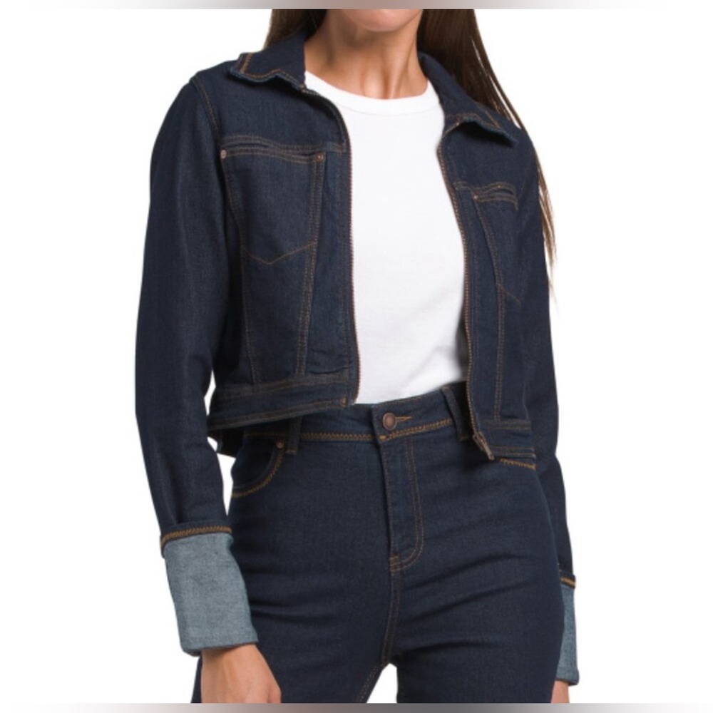 House Of Harlow Cuffed Denim Jacket size S